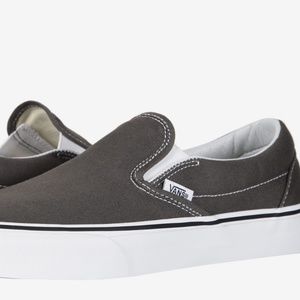 Vans Classic Slip-On- Charcoal- 8-Womens